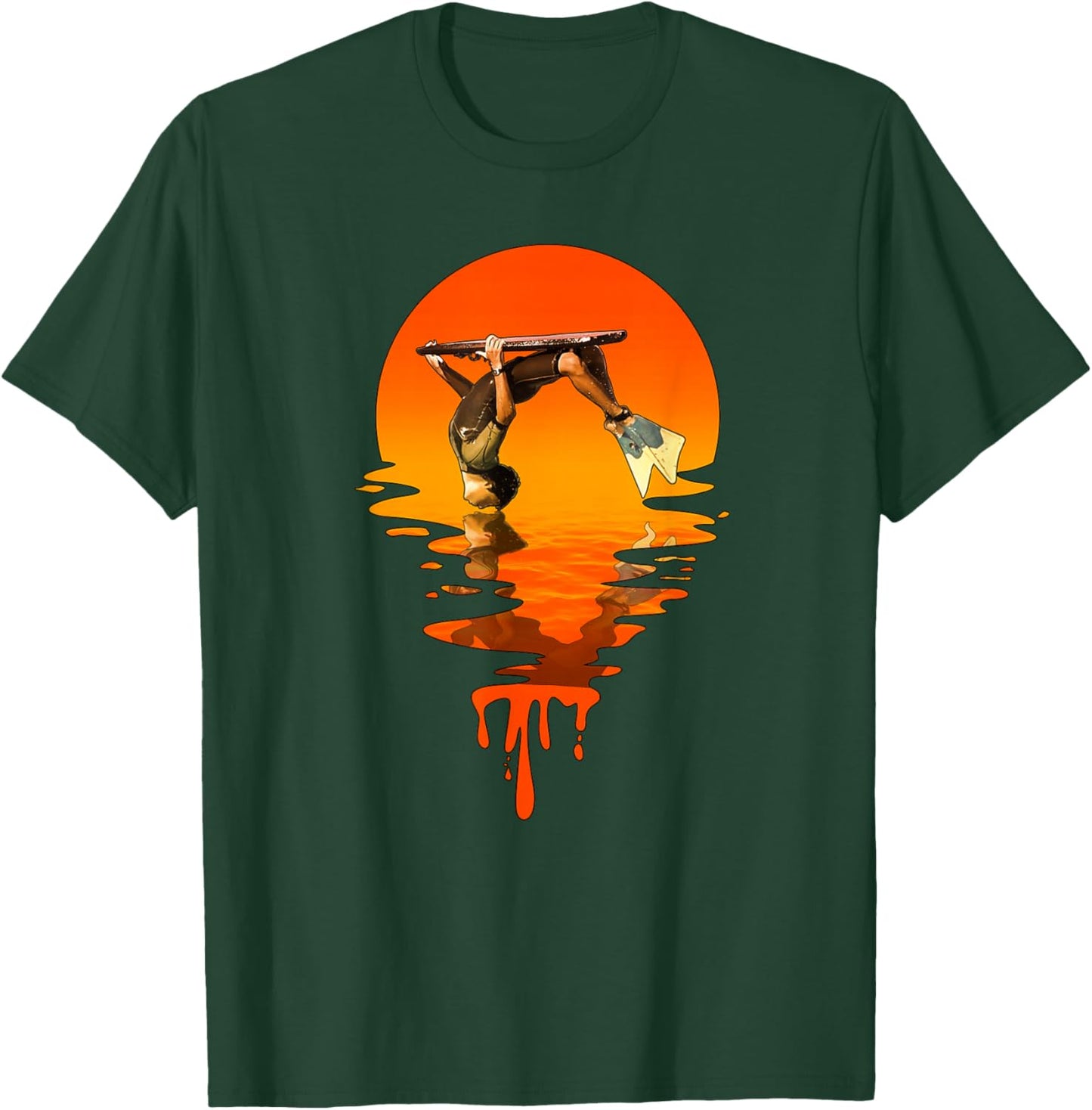 Vintage Retro Style Bodyboarding T-Shirt - T-Shirt | Forest