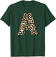 Awesome Letter A Initial Name Leopard Cheetah Print Small T-Shirt - T-Shirt | Forest