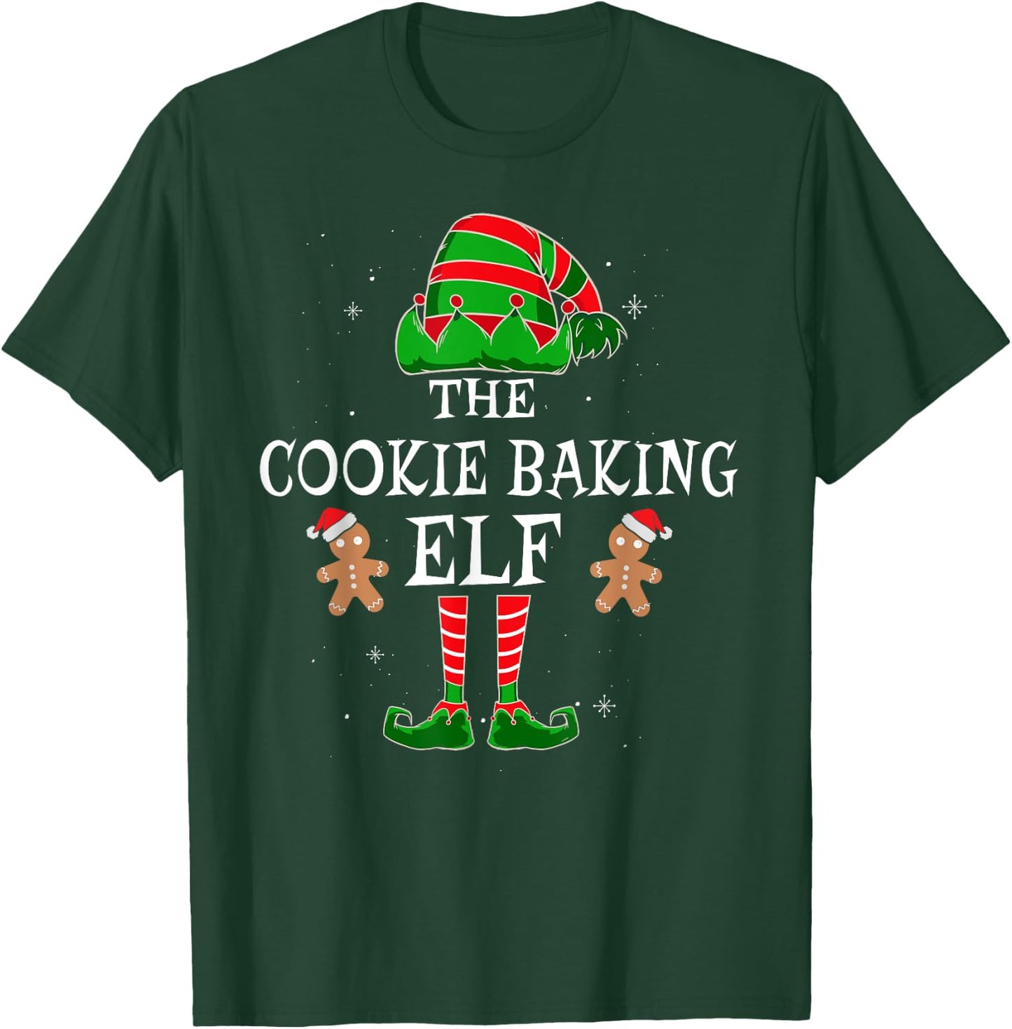 The Cookie Baking Elf Group Matching Family Christmas Funny T-Shirt - T-Shirt | Forest