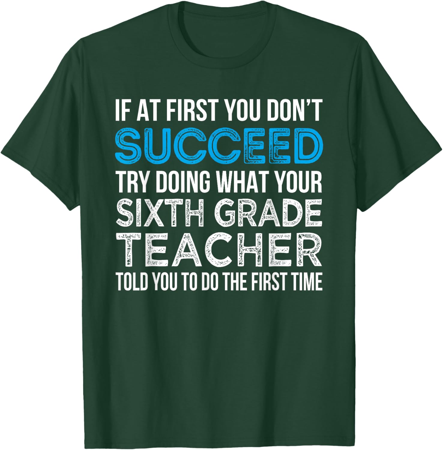 Sixth Grade Teacher Funny 6th Grade Teacher Gift T-Shirt - T-Shirt | Forest
