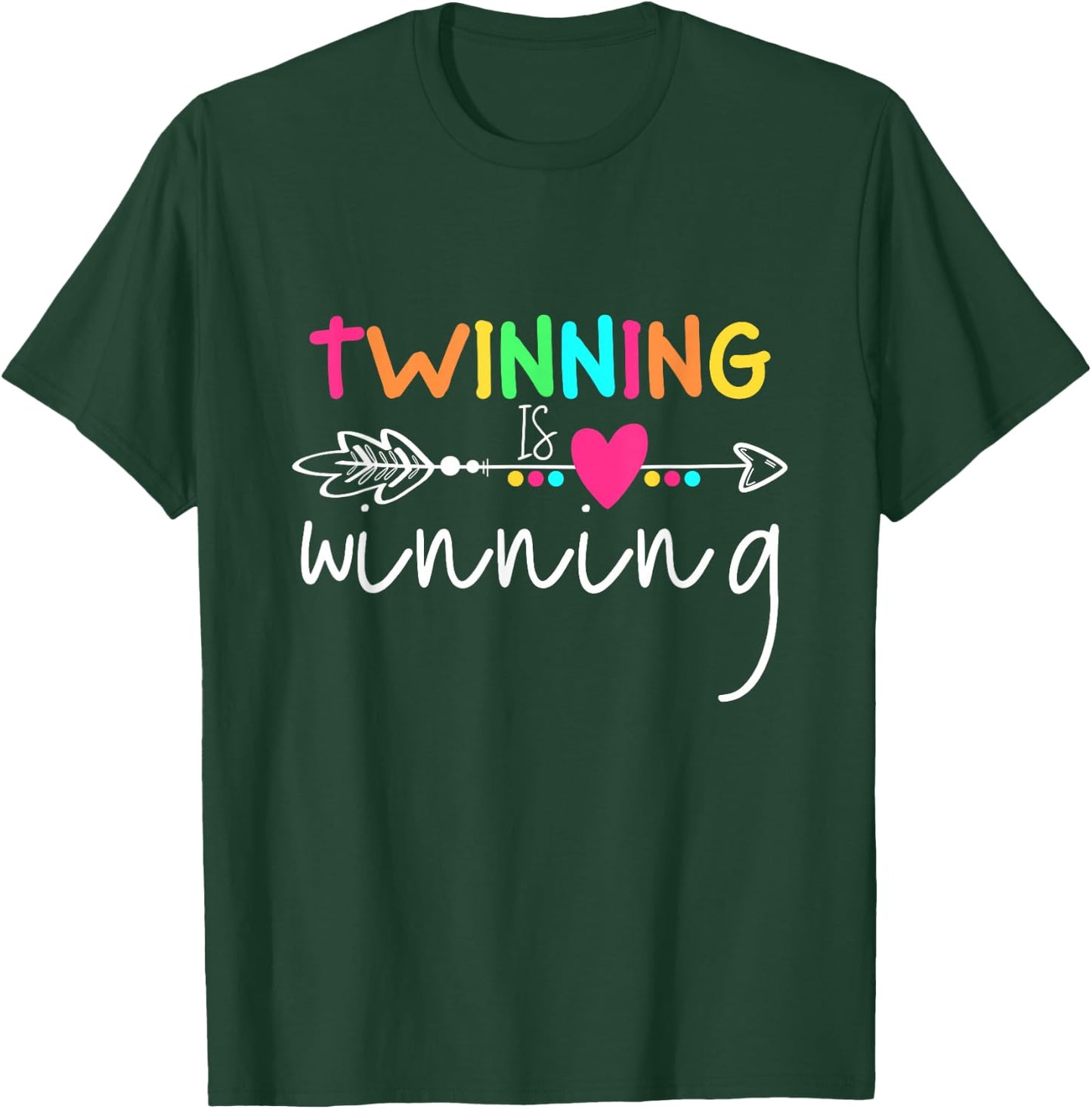 Twin Spirit Week Kid Arrow Teacher Squad Twinning is Winning T-Shirt - T-Shirt | Forest