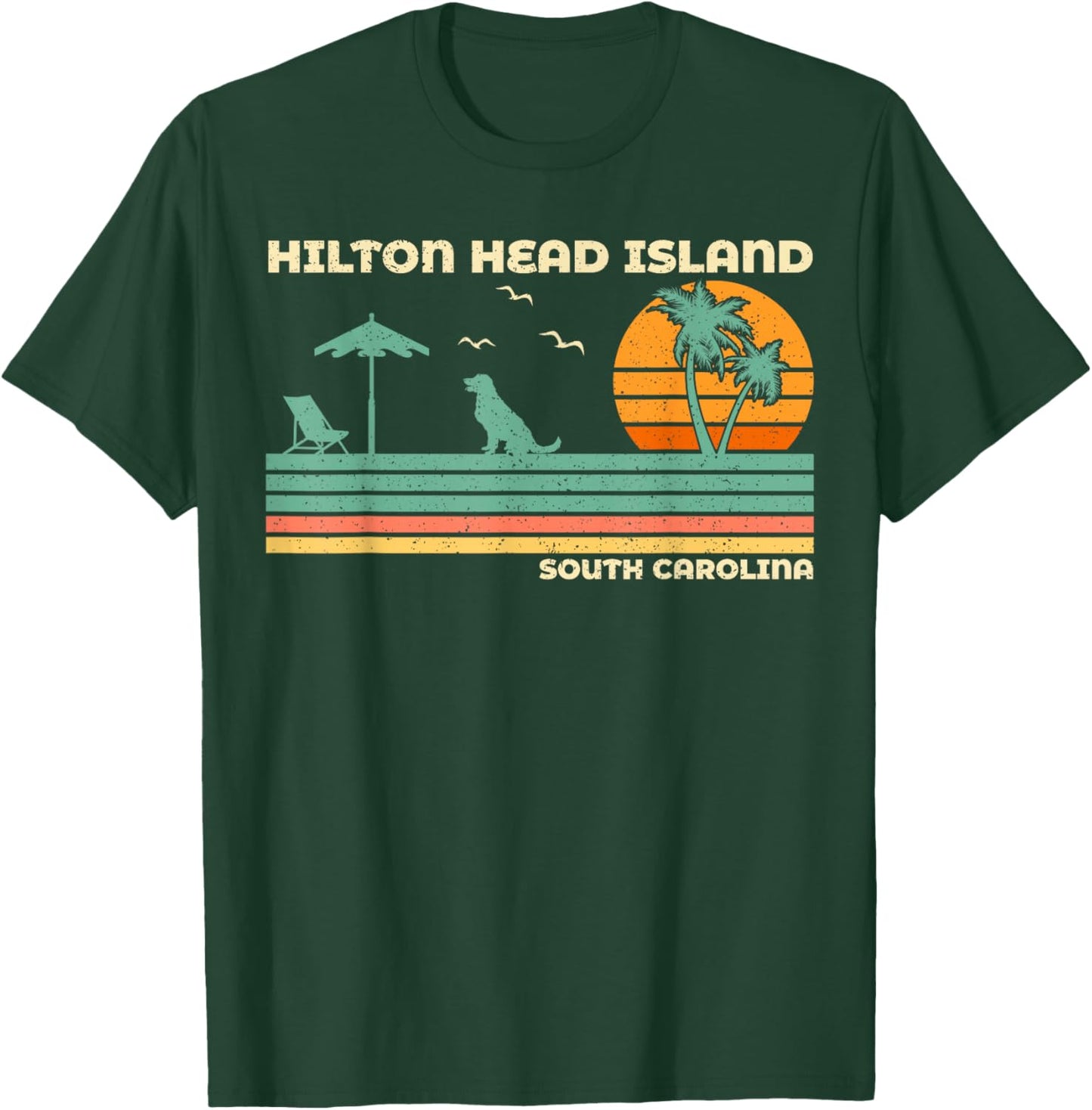 Vintage Family Vacation South Carolina Hilton Head Island T-Shirt - T-Shirt | Forest