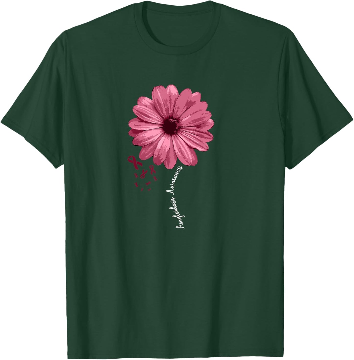 Amyloidosis Awareness Warrior Pretty Support Novelty T-Shirt - T-Shirt | Forest