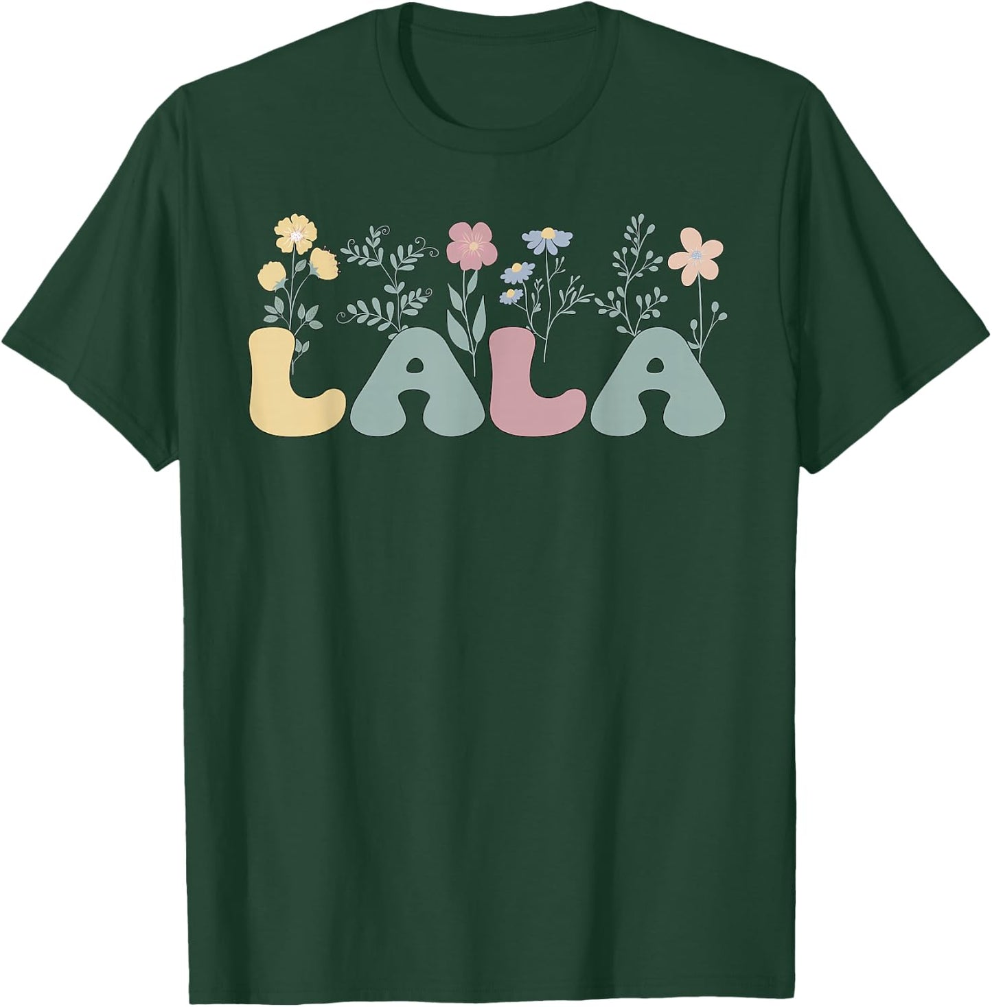 Groovy Lala Grandmother Flowers Lala Grandma T-Shirt - T-Shirt | Forest