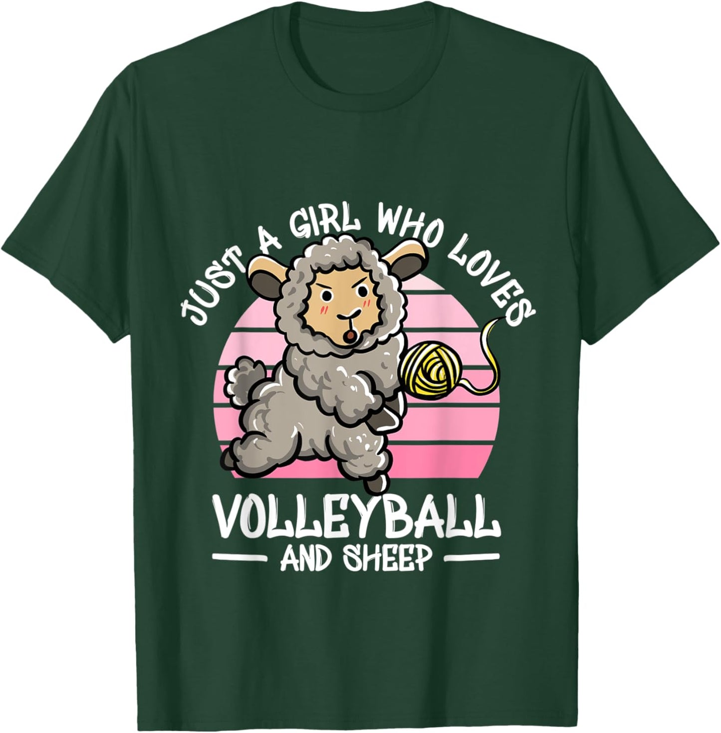 Just a girl who loves volleyball and sheep gifts T-Shirt - T-Shirt | Forest