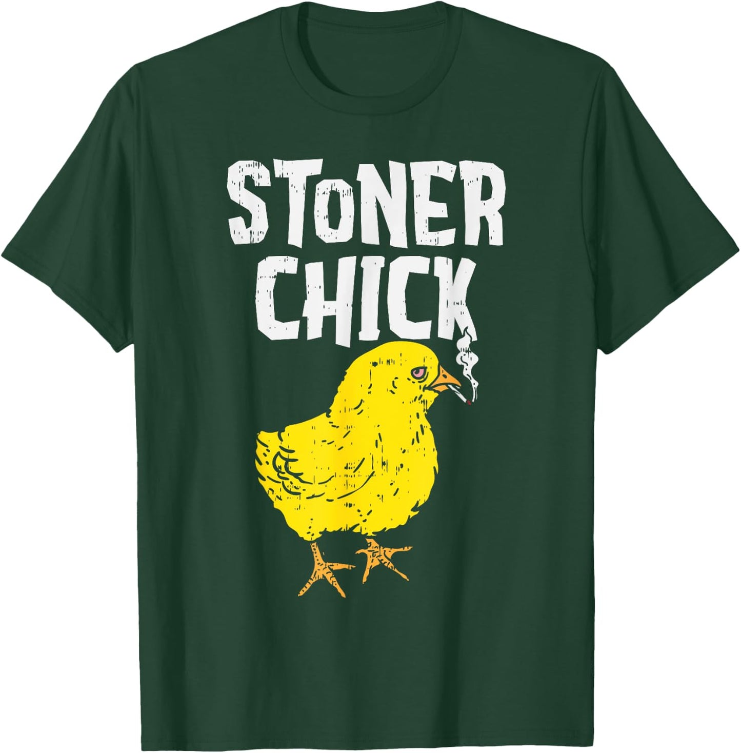 Stoner Chick Funny Weed 420 THC Cannabis Pun Women Gift T-Shirt - T-Shirt | Forest