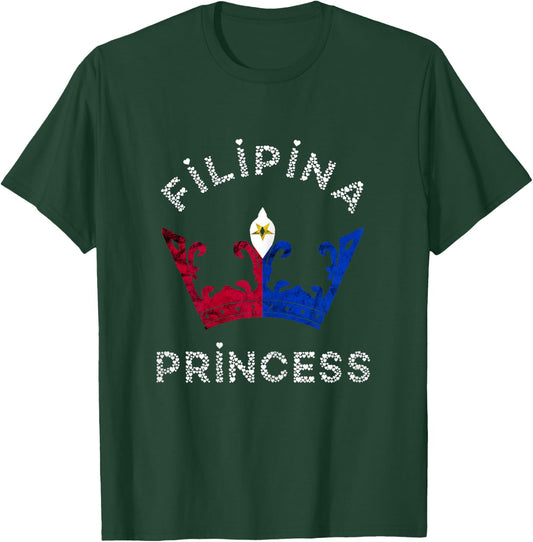 Philippines Filipina Princess Crown Pinay Filipino Pride T-Shirt - T-Shirt | Forest