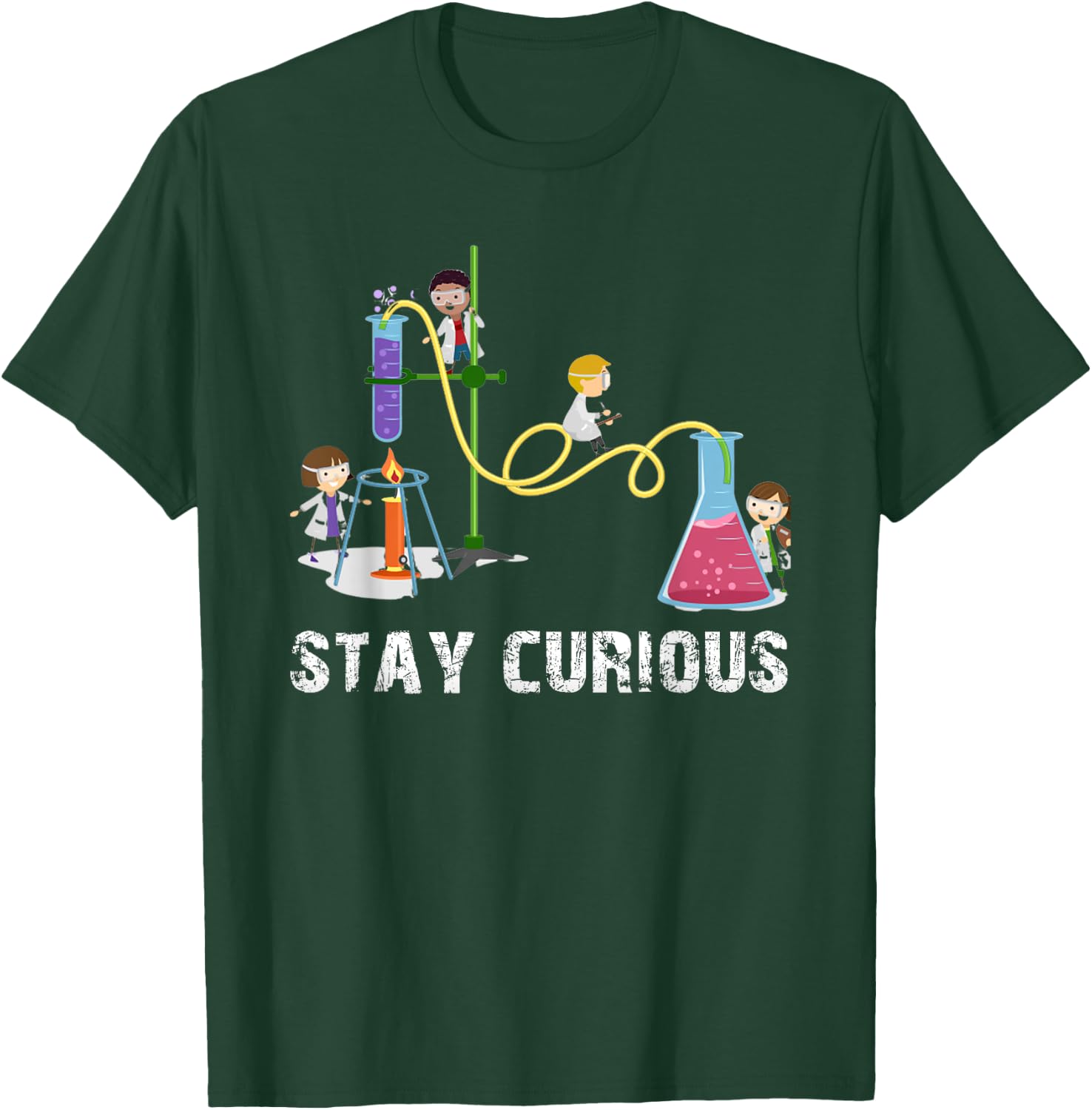 Stay Curious Science for Kids T-Shirt - T-Shirt | Forest