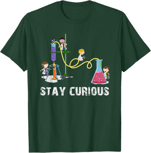 Stay Curious Science for Kids T-Shirt - T-Shirt | Forest