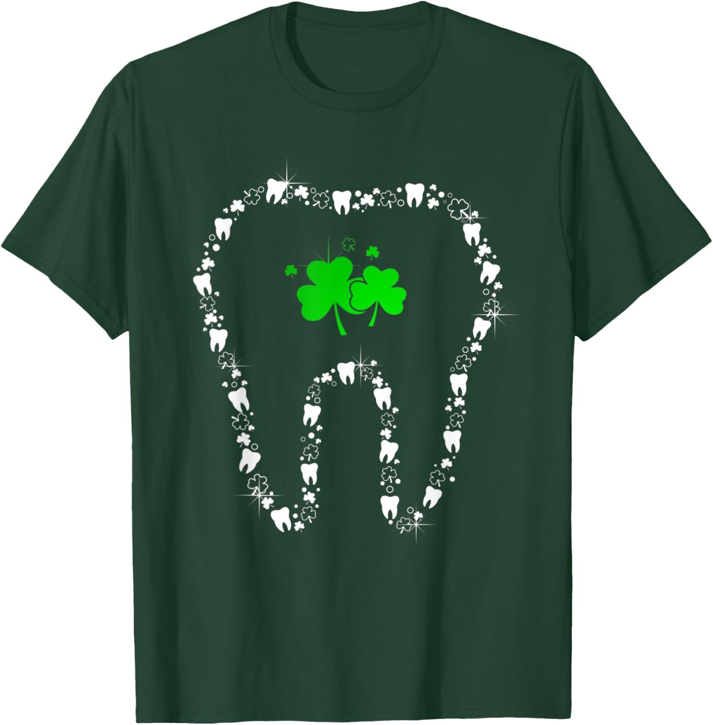 Tooth Shamrocks Dental Assistant St Patrick's Day Costume T-Shirt - T-Shirt | Forest