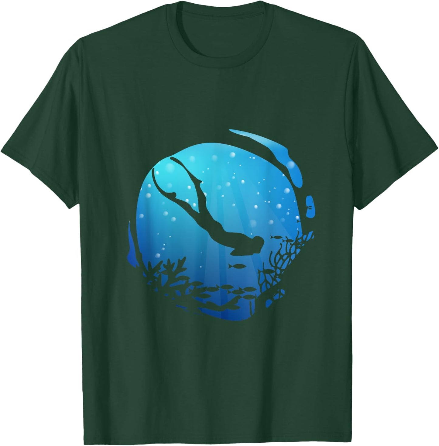 Free Diving Freediving Apnea Spearfishing Skin Dive T-Shirt - T-Shirt | Forest