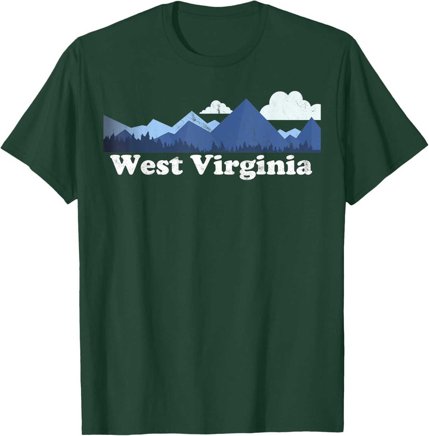 Cute West Virginia Allegheny Mountains WV Retro T-Shirt - T-Shirt | Forest