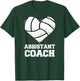 Assistant Volleyball Coach Heart Funny Assistant Coach T-Shirt - T-Shirt | Forest