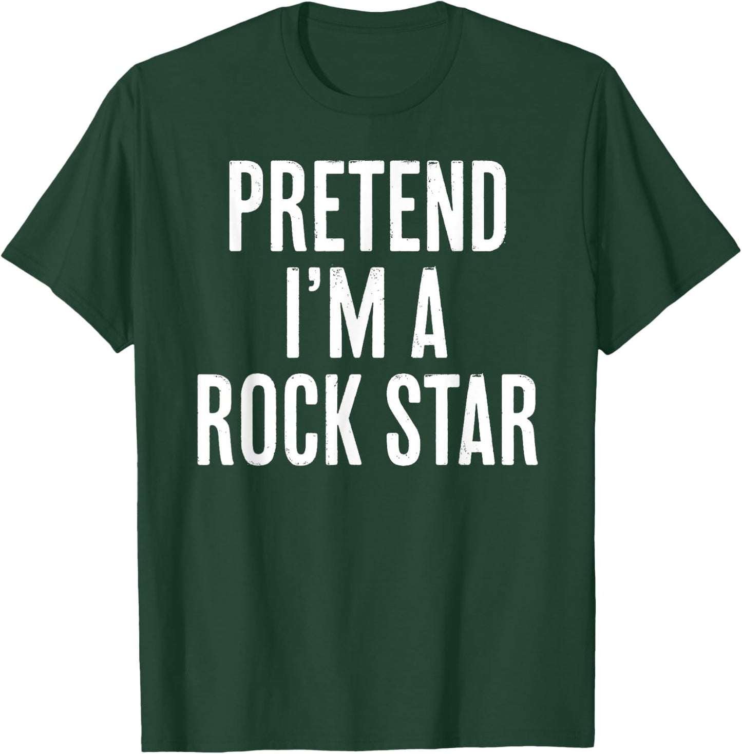 Simple Easy Pretend I'm a Rock Star Halloween Costume T-Shirt - T-Shirt | Forest