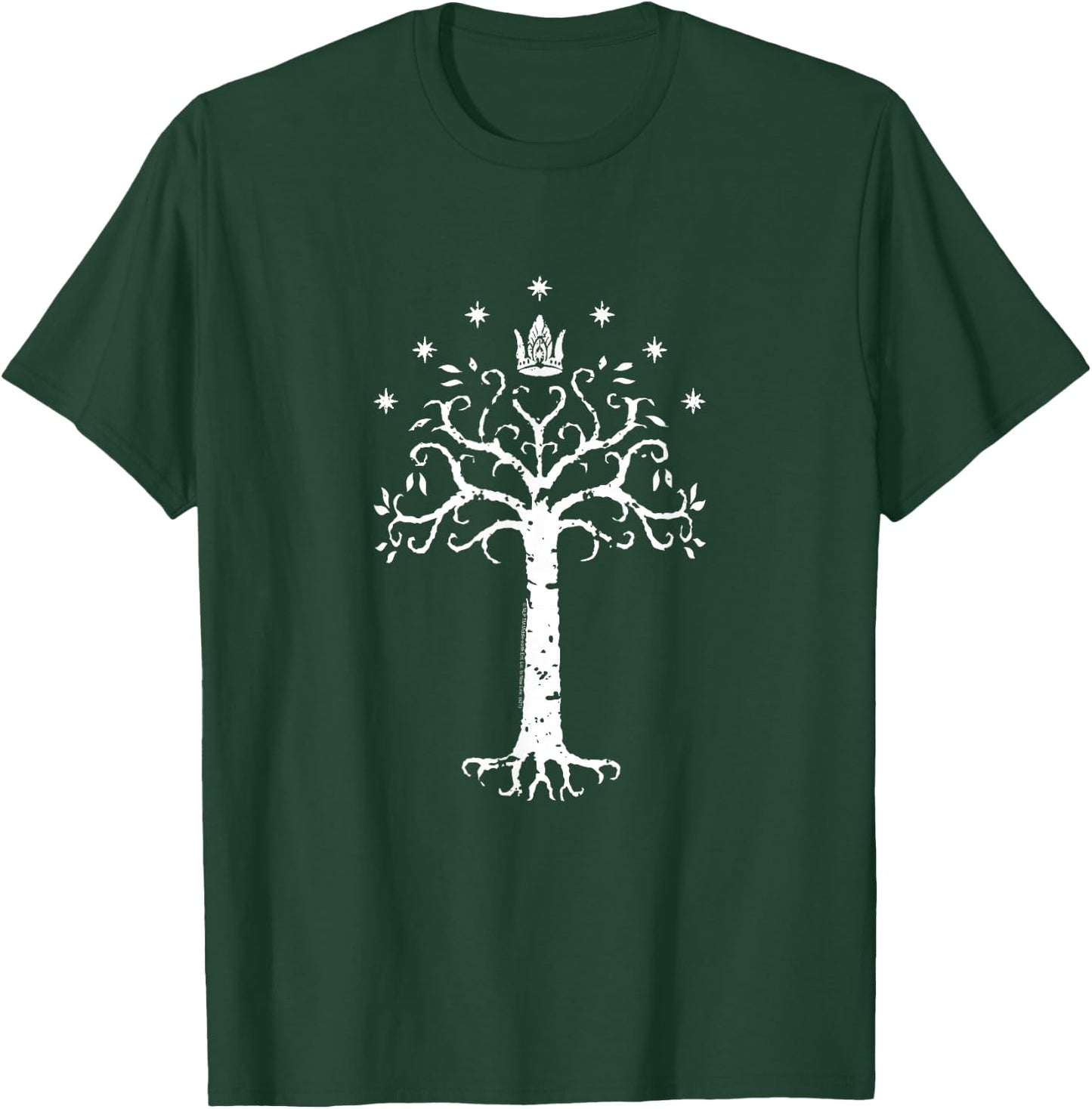 The Lord of The Rings Gondor Tree Illustration Fantasy Movie T-Shirt - T-Shirt | Forest