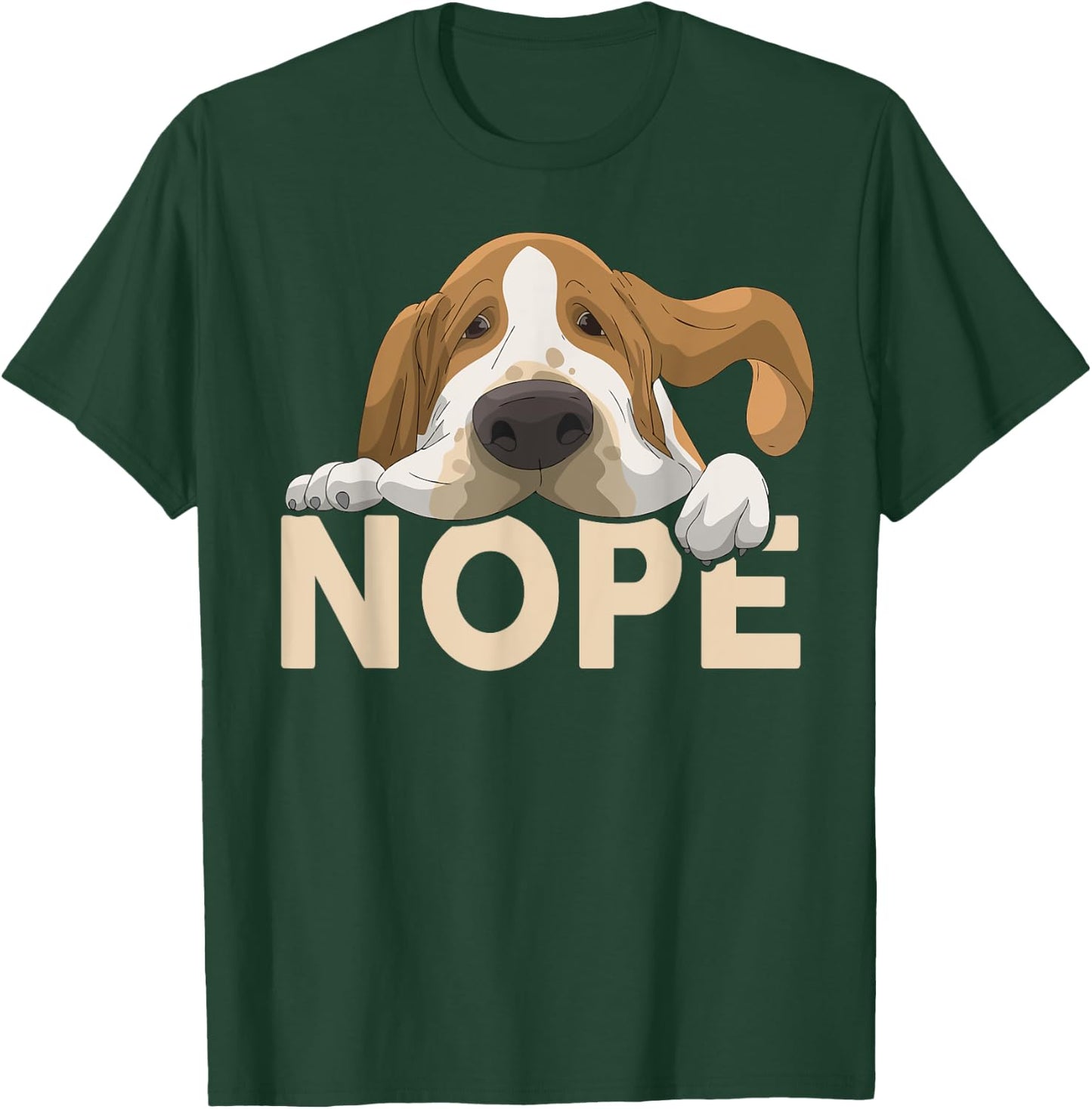 Basset-Hound Shirt Nope Not Today Funny Mom Dad Lover Gift T-Shirt - T-Shirt | Forest