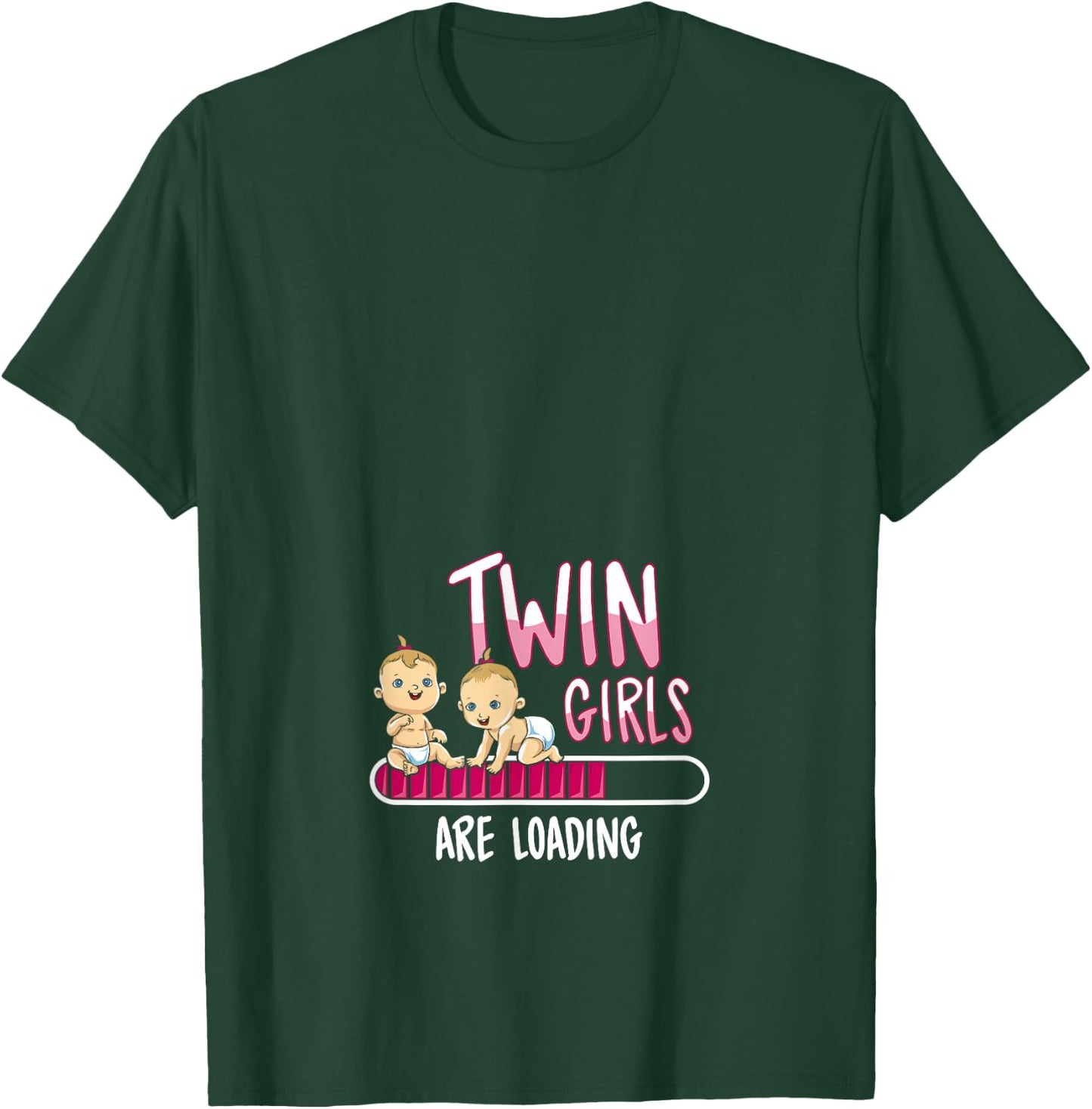 Twin Girls are loading T Shirt Pregnancy Announcement Gift T-Shirt - T-Shirt | Forest