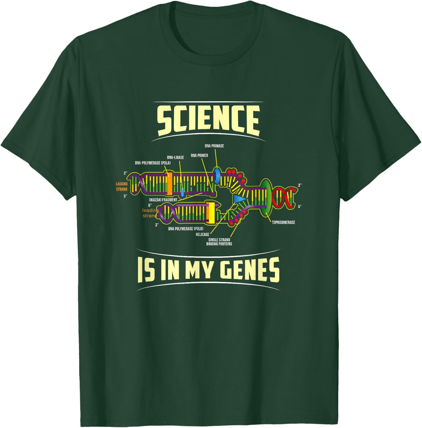 Science Is In My Genes - DNA Bio Teacher Nerd Funny Science T-Shirt - T-Shirt | Forest