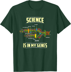 Science Is In My Genes - DNA Bio Teacher Nerd Funny Science T-Shirt - T-Shirt | Forest