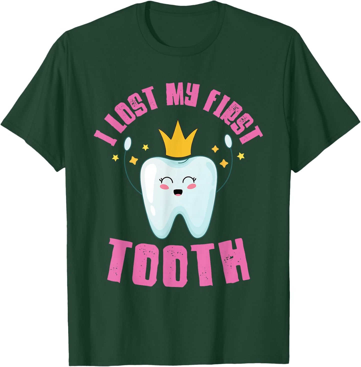 I Lost My First Tooth Teeth Out Children's Gift T-Shirt - T-Shirt | Forest