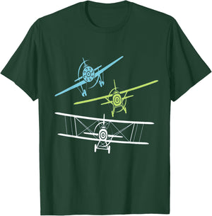 Airplane shirt, pilot shirt, pilot aviation, kids pilot T-Shirt - T-Shirt | Forest