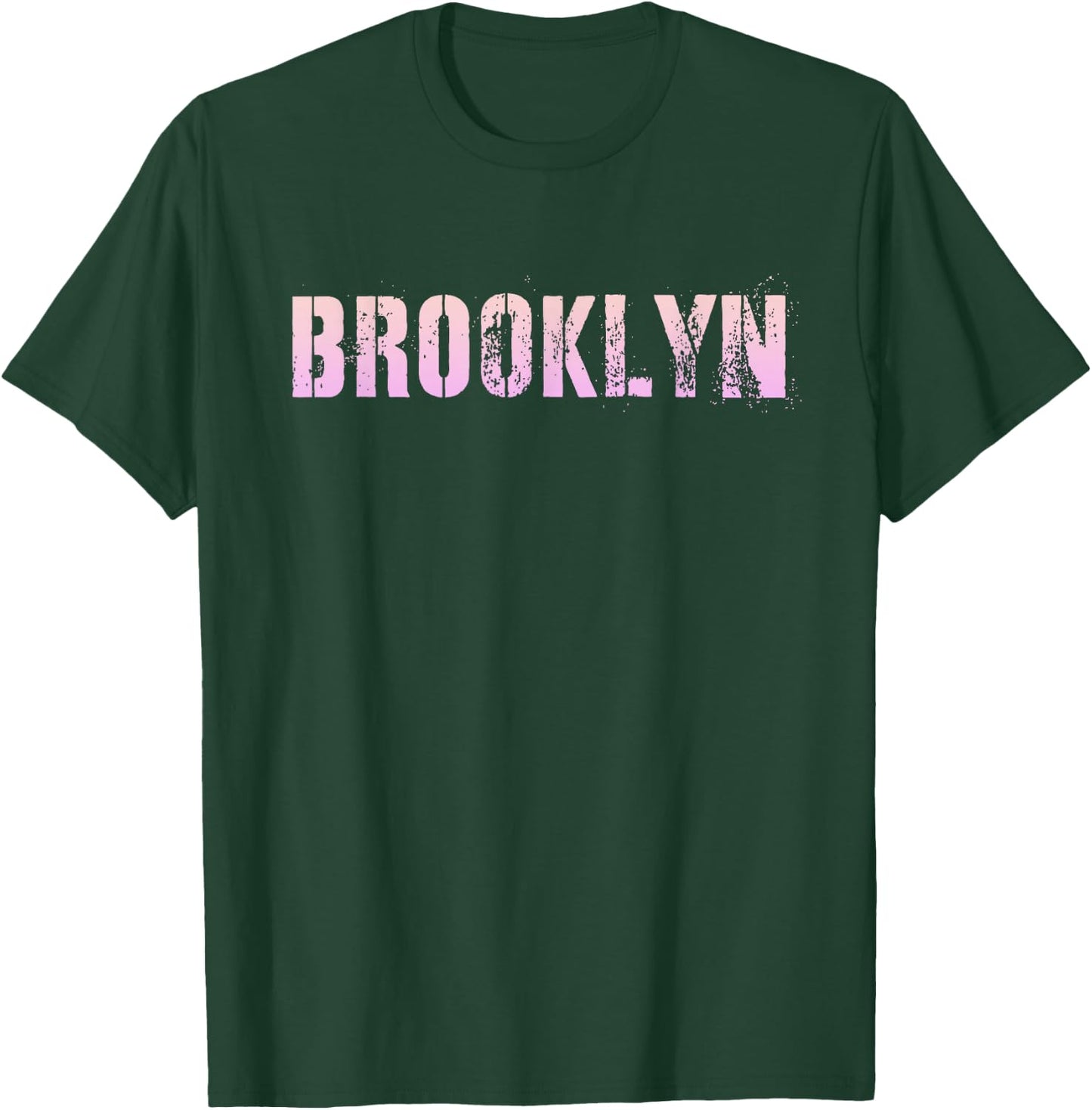 Vintage BROOKLYN Girls Name Grunge Pink Custom Birthday NYC T-Shirt - T-Shirt | Forest