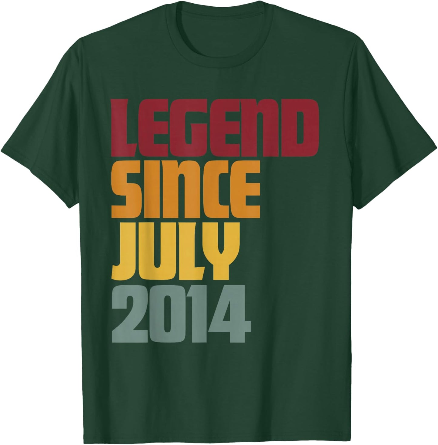 Legend Since July 2014 12th Birthday - Vintage T-Shirt - T-Shirt | Forest