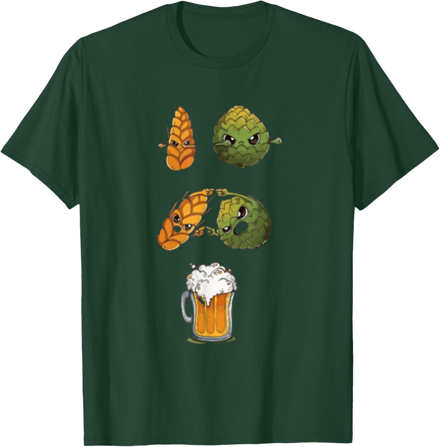 Vintage Hop Leaf Home Brewers & Lovers of Hoppy beer T-Shirt - T-Shirt | Forest