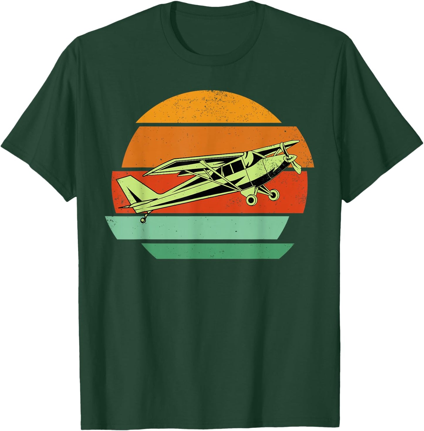 Pilot Vintage Retro Aviator Airman Airwoman Flying Airplane T-Shirt - T-Shirt | Forest