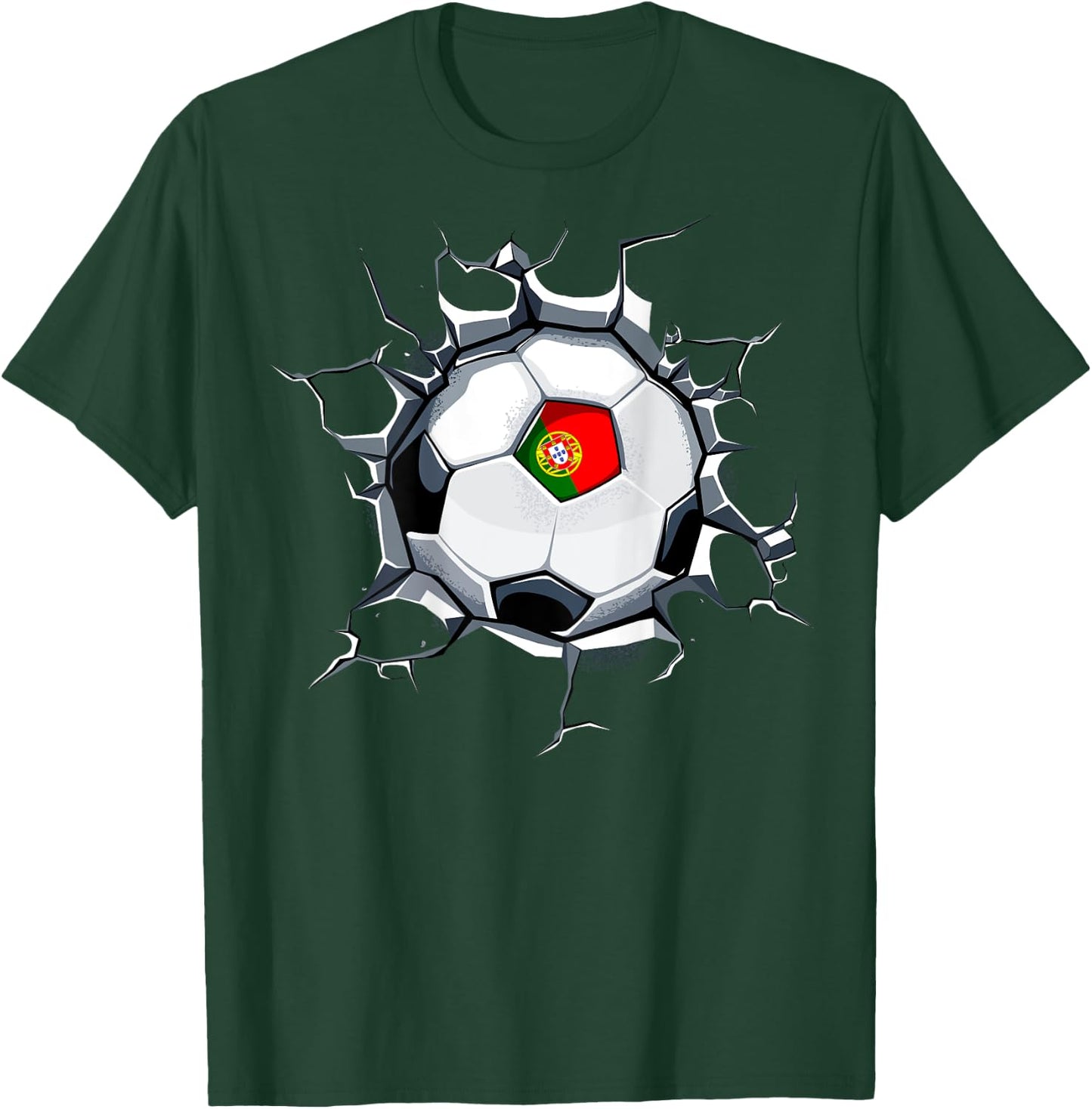 Portugal Soccer Fans Jersey Proud Portuguese Football Lovers T-Shirt - T-Shirt | Forest
