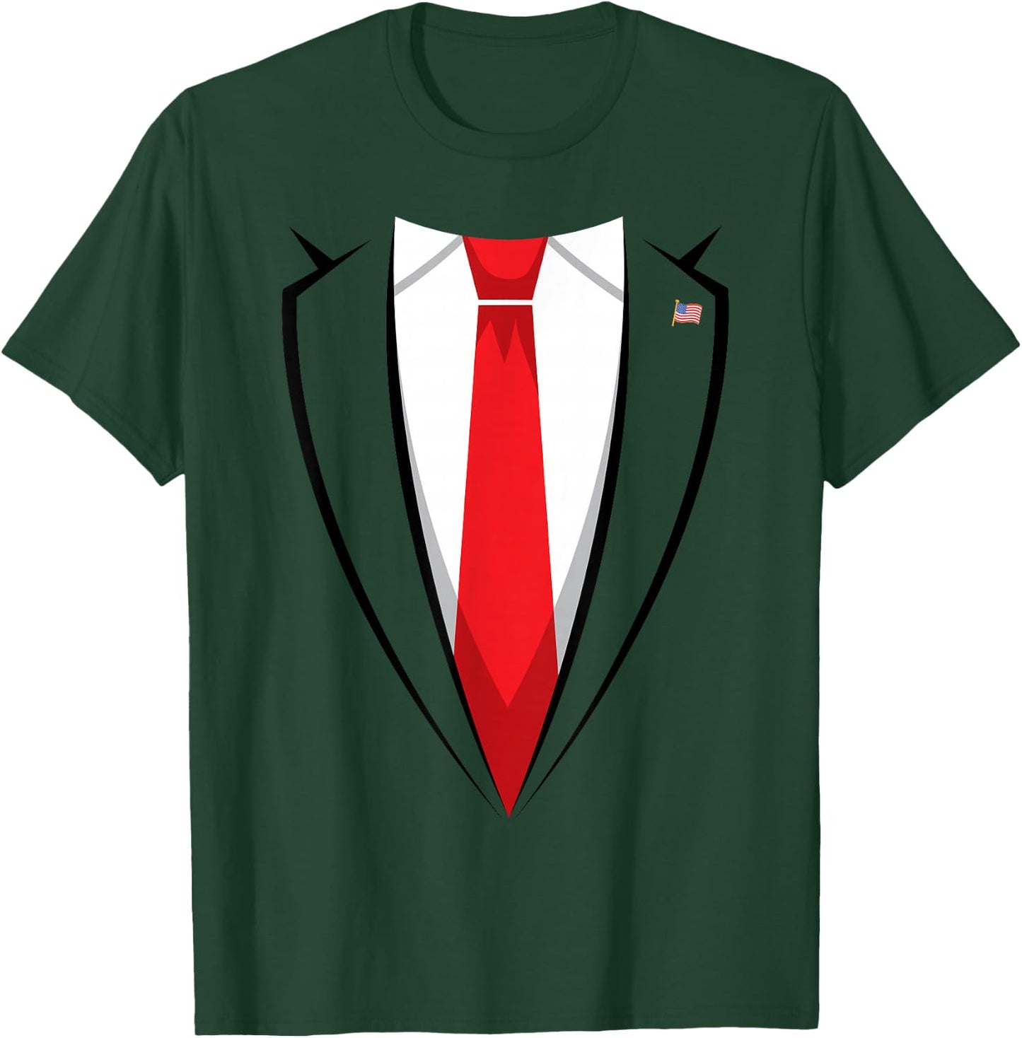 Halloween Trump Suit Shirt US President Easy Costume T-Shirt - T-Shirt | Forest