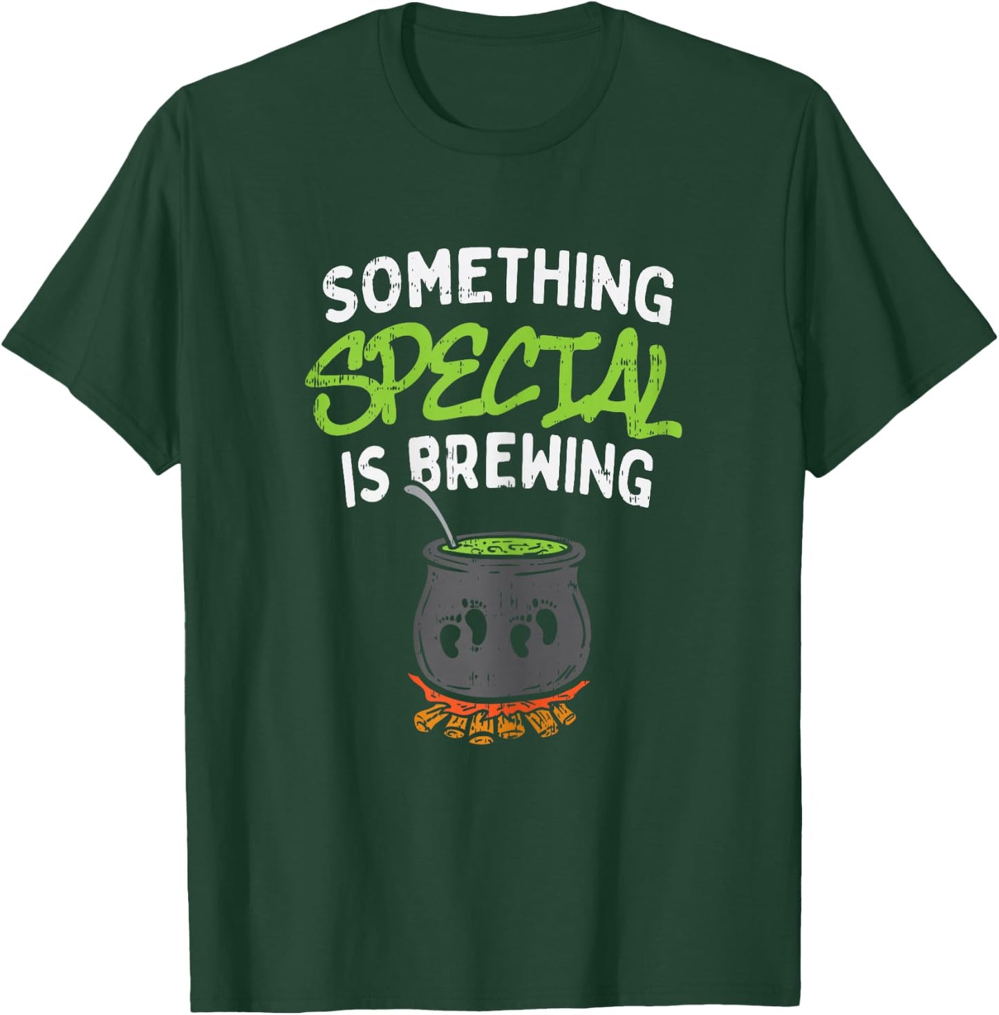 Something Is Brewing Twins Halloween Pregnancy Announcement T-Shirt - T-Shirt | Forest