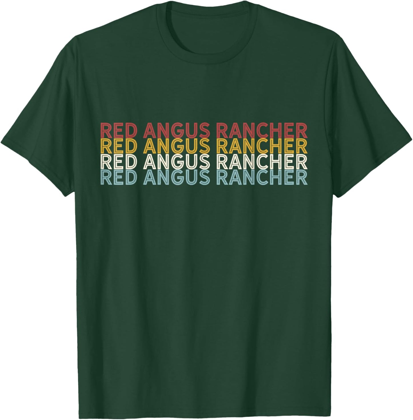 Cattle - Vintage Cow Red Angus Rancher T-Shirt - T-Shirt | Forest