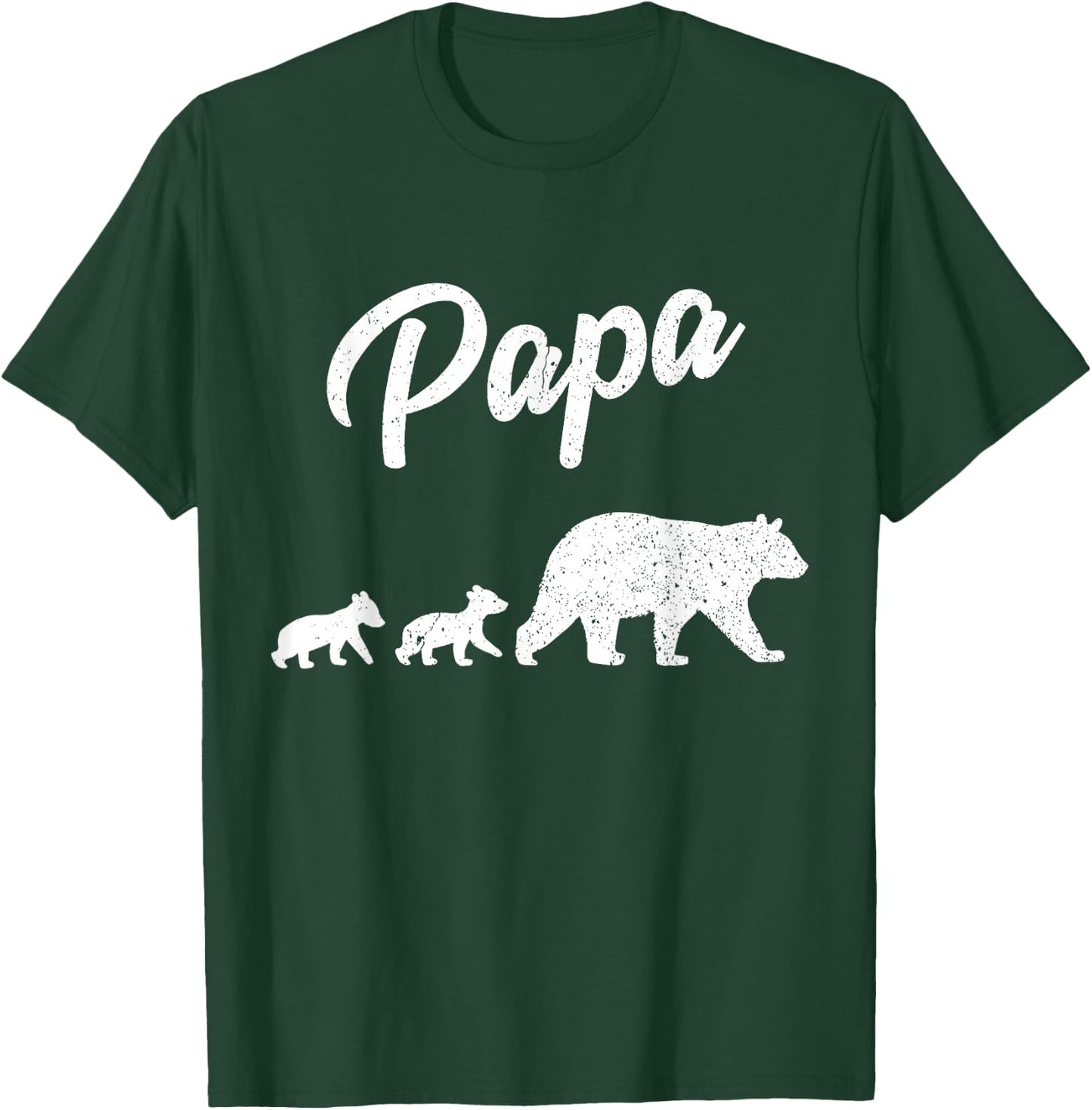 Papa Bear Two Cubs Shirt Daddy Bear Twin Papa 2 Kids T-Shirt - T-Shirt | Forest