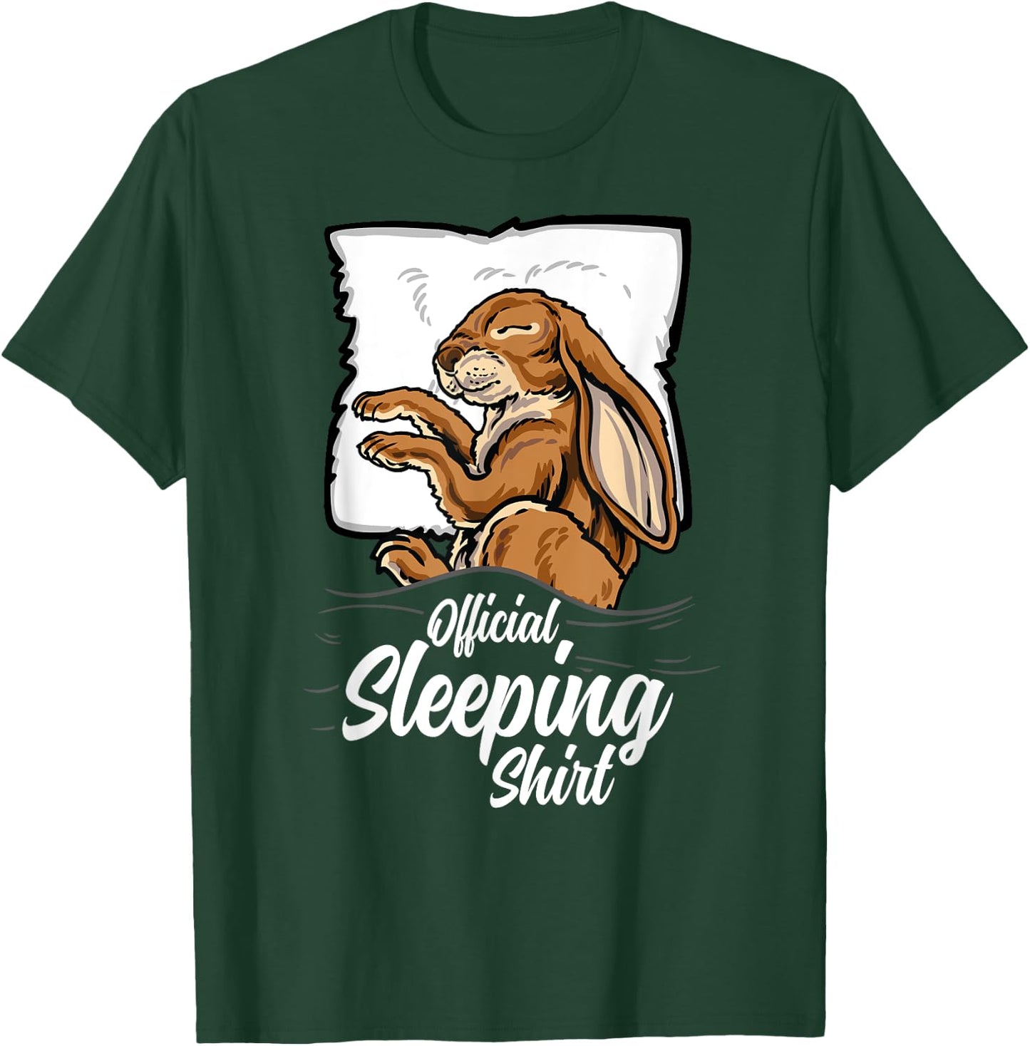 official sleeping Shirt cute Rabbit bunny sleep nightgown T-Shirt - T-Shirt | Forest
