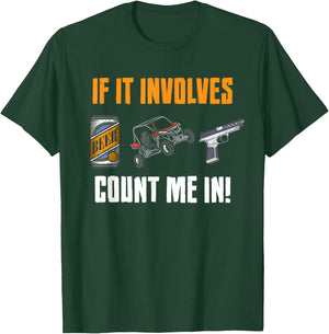 Beer UTV Guns Lover Four Wheeler Quad Off-Roading SxS ATV T-Shirt - T-Shirt | Forest