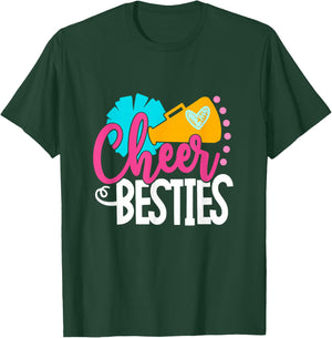 Cheer Besties - Cheerleading Costume Gift T-Shirt - T-Shirt | Forest