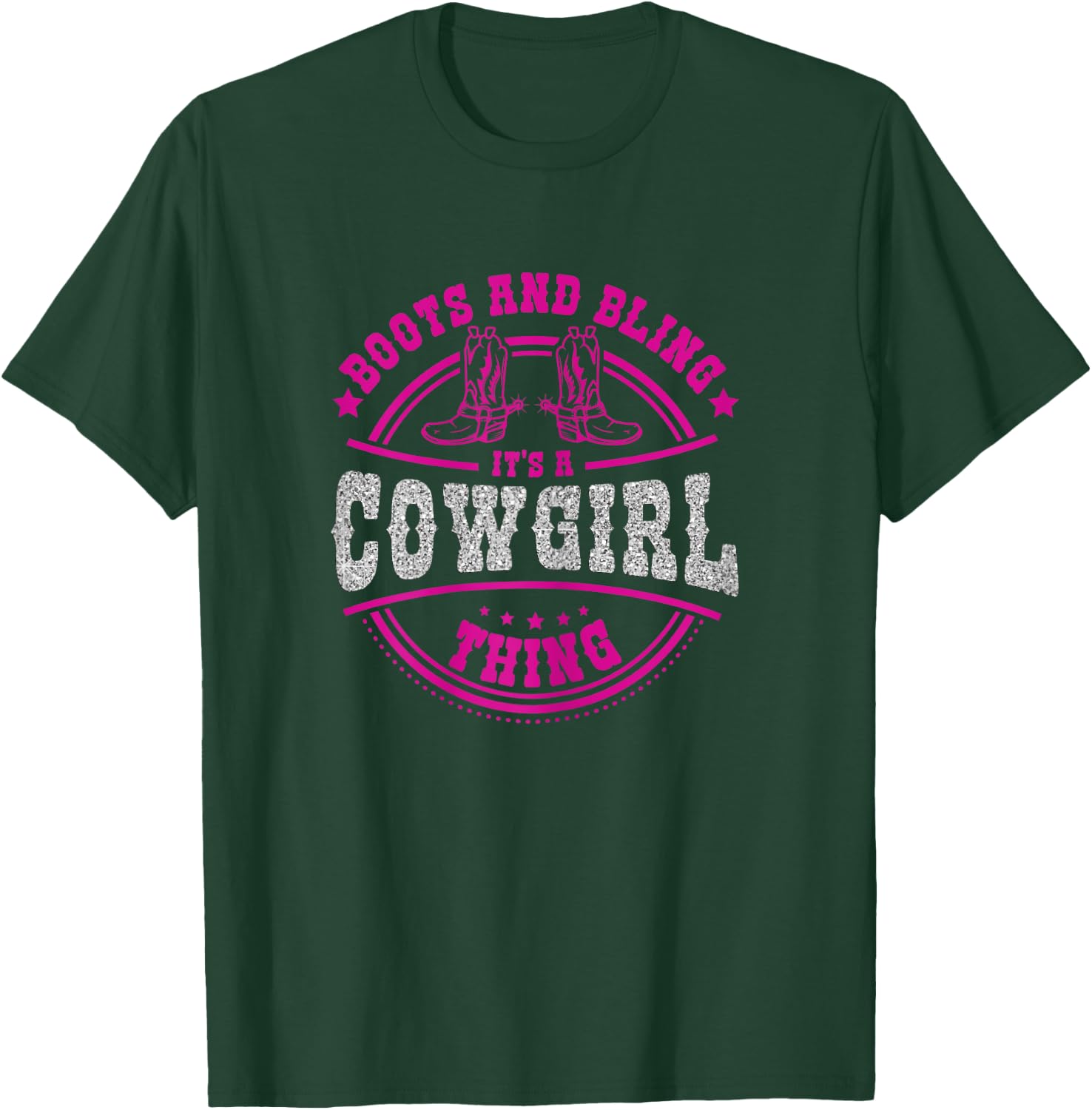 boots & bling it's a cowgirl thing Western women T-Shirt - T-Shirt | Forest