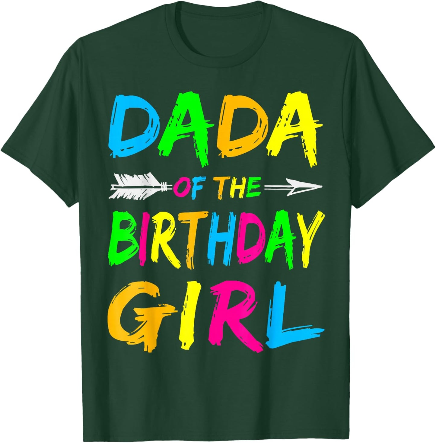 Dada of the Birthday Girl Retro 80's Party Shirt T-Shirt - T-Shirt | Forest