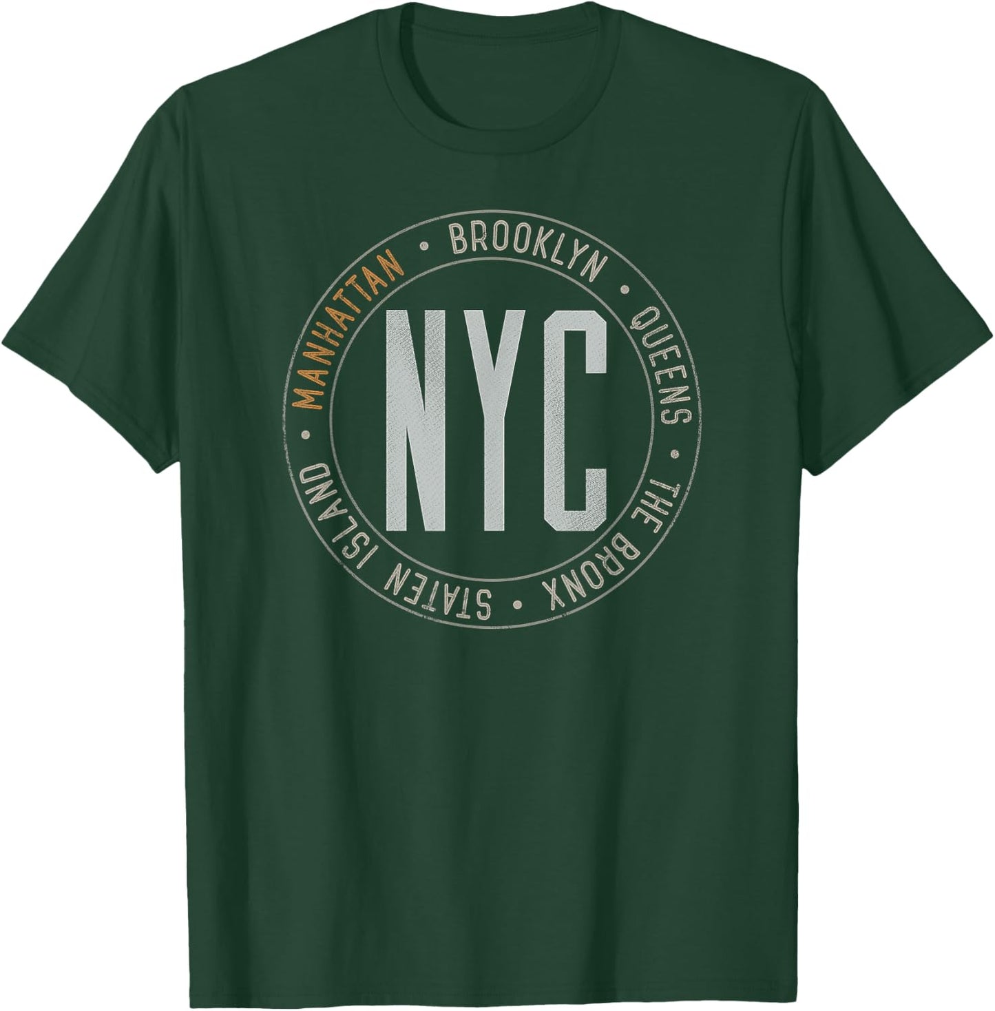 MANHATTAN New York Boroughs Five Boroughs NYC Manhattanites T-Shirt - T-Shirt | Forest