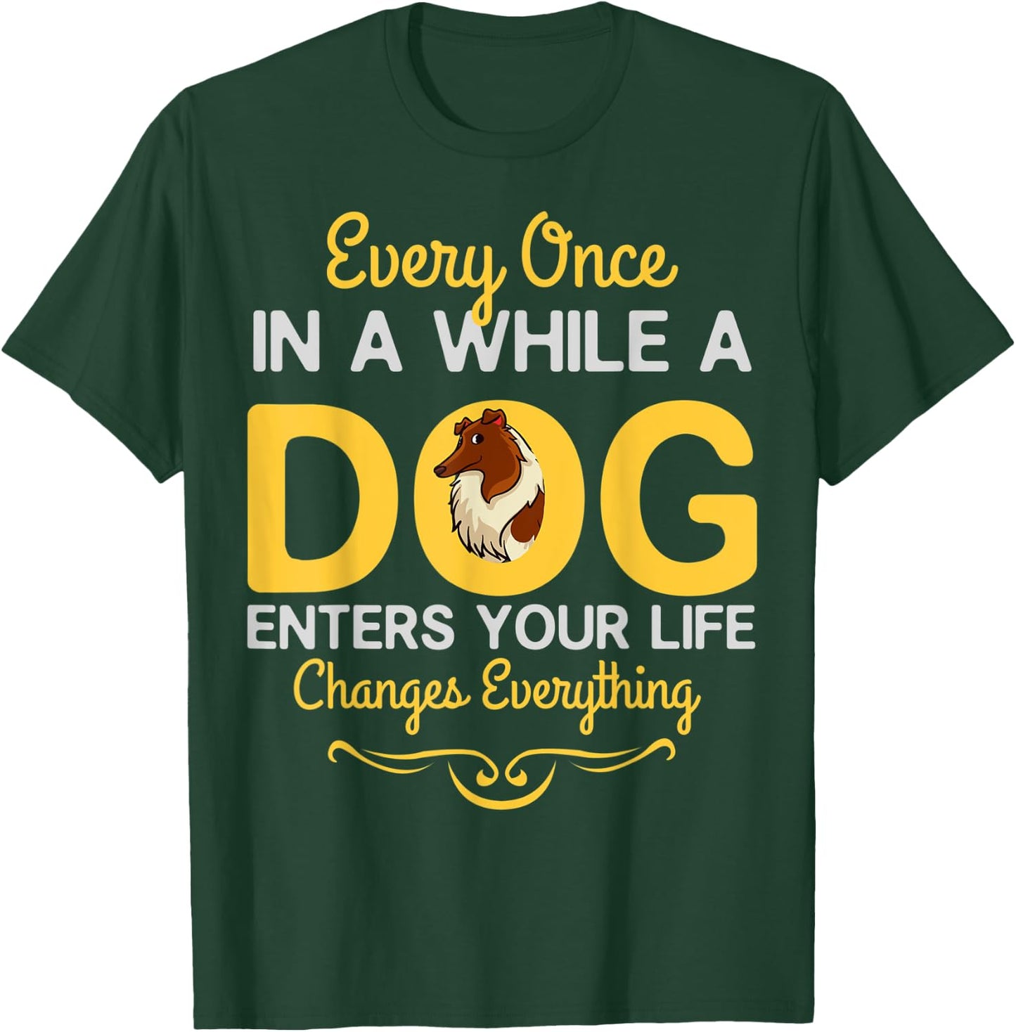 Rough Collie Dog Puppies Owner Lover T-Shirt - T-Shirt | Forest