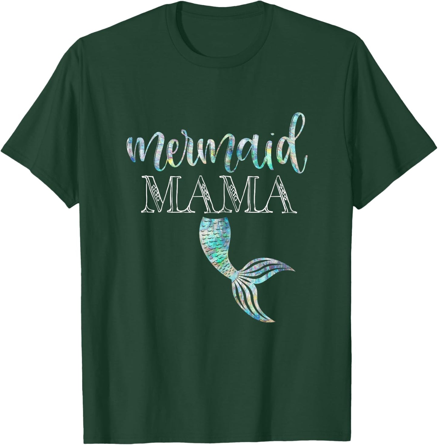 Mermaid Mama Shirt Daughter Girl Birthday Party Family T-Shirt - T-Shirt | Forest