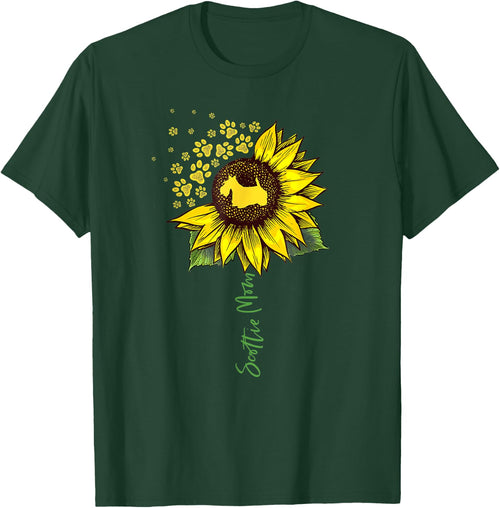 Scottie Mom Sunflower Scottish Terrier Gifts Dog Mom Mama Women Girls Kids
