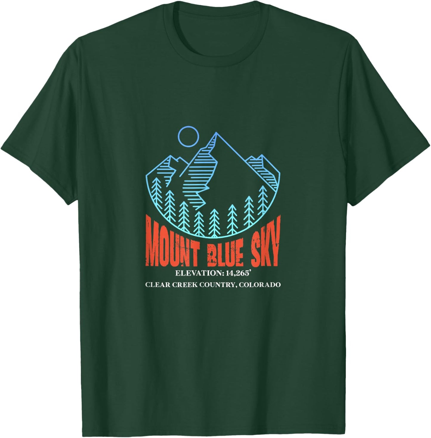 Mount Blue Sky Colorado Ski Mountain Skiing Skier T-Shirt - T-Shirt | Forest