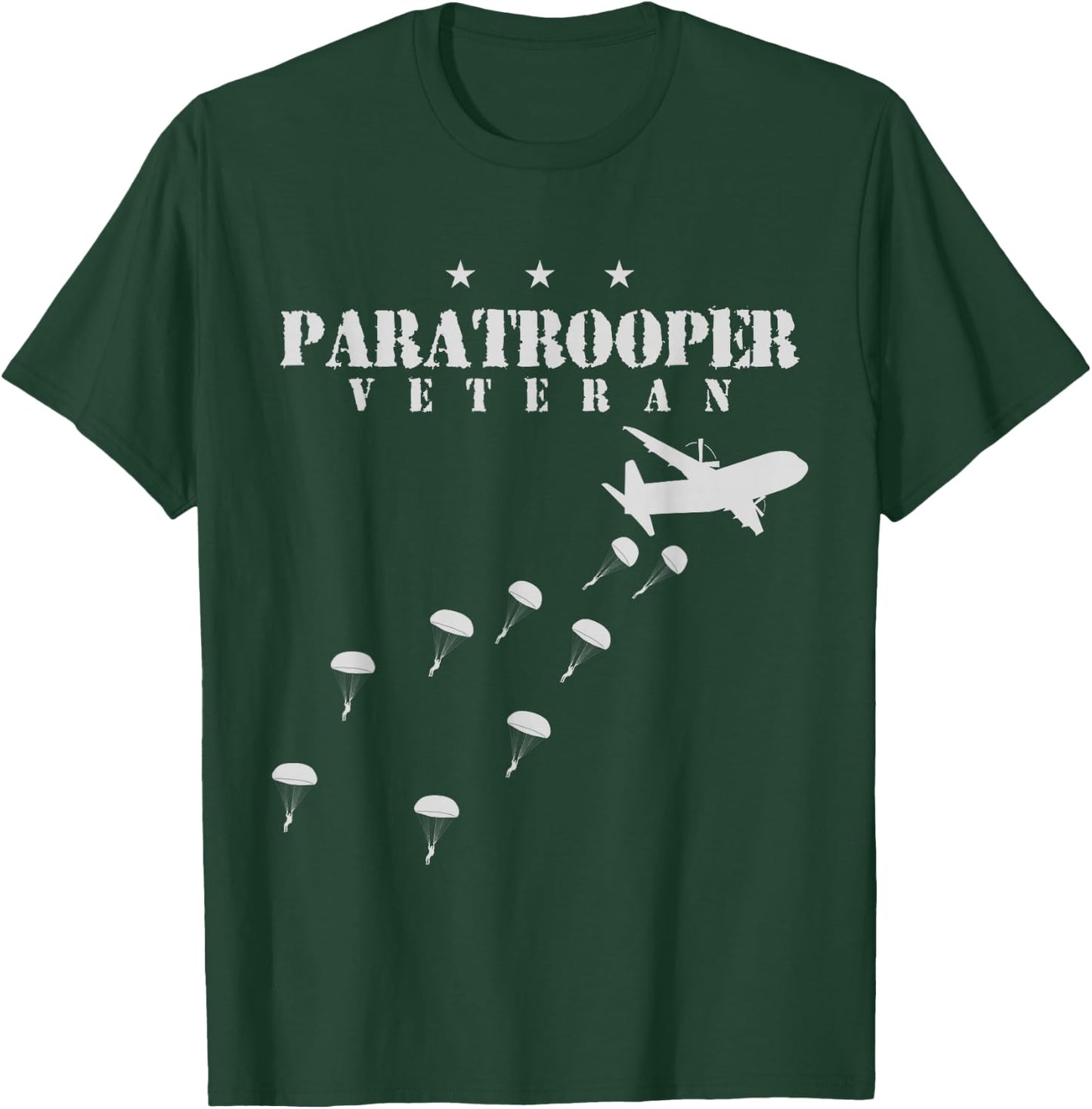 Airborne Paratrooper Veteran Infantry Division T-Shirt - T-Shirt | Forest