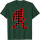 Bigfoot Buffalo Plaid Christmas Family Matching T-Shirt - T-Shirt | Forest