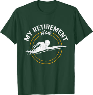 My Retirement Plan Swim Athlete Swimming Grandpa Swimmer T-Shirt - T-Shirt | Forest