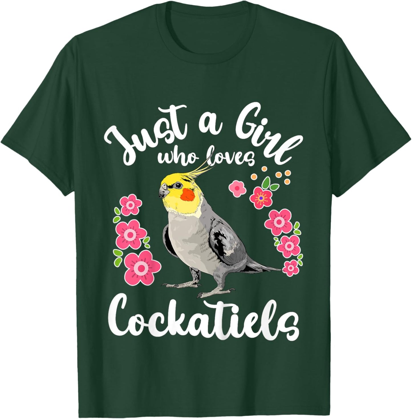 Kids Cockatiel Just a Girl Who Loves Cockatiels T-Shirt - T-Shirt | Forest