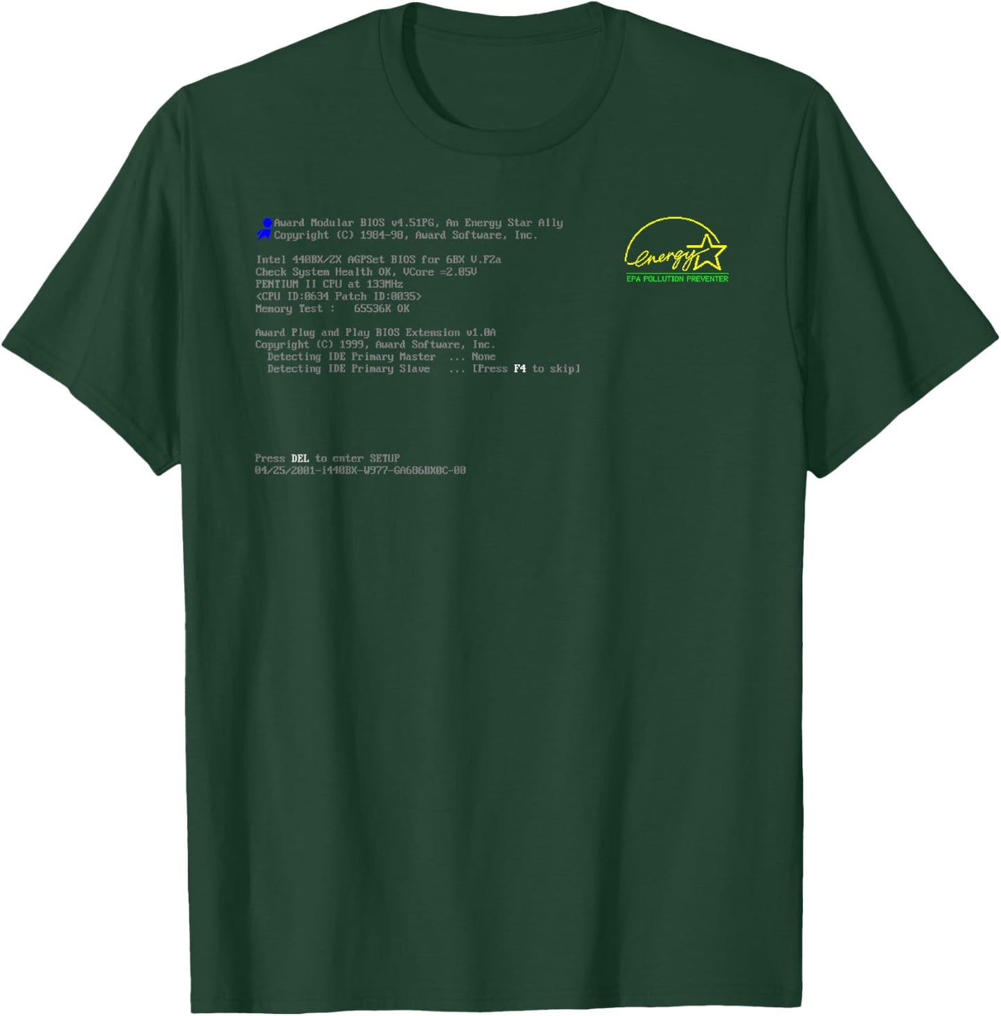 Bios Screen Computer Boot Pc for it Programmer T-Shirt - T-Shirt | Forest