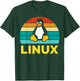 Linux Retro Vintage Penguin Geek Operating System Nerd T-Shirt - T-Shirt | Forest